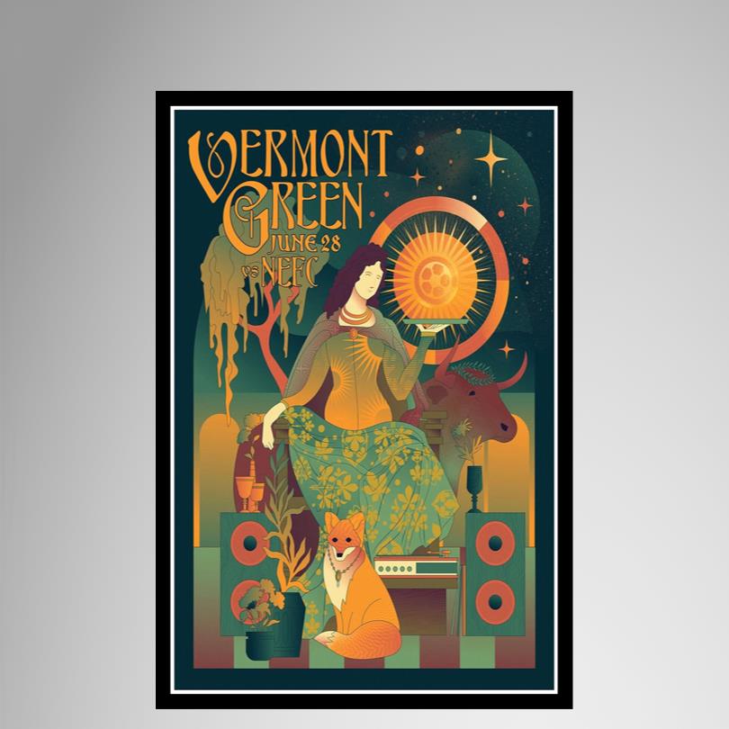 Vermont Green vs New England Poster