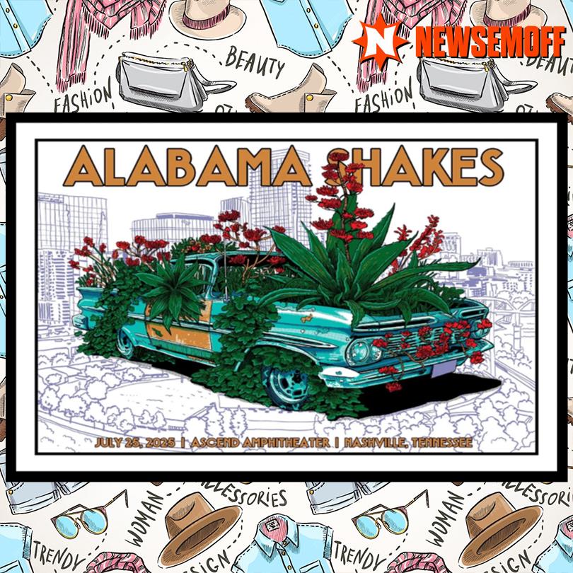 Alabama Shakes Jul 25 2025 Nashville Concert Poster