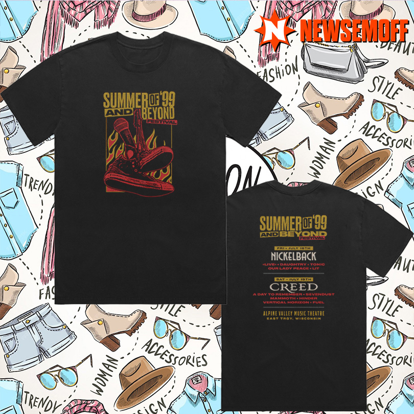 Creed Summer of \'99 & Beyond Festival Sneakers T Shirt