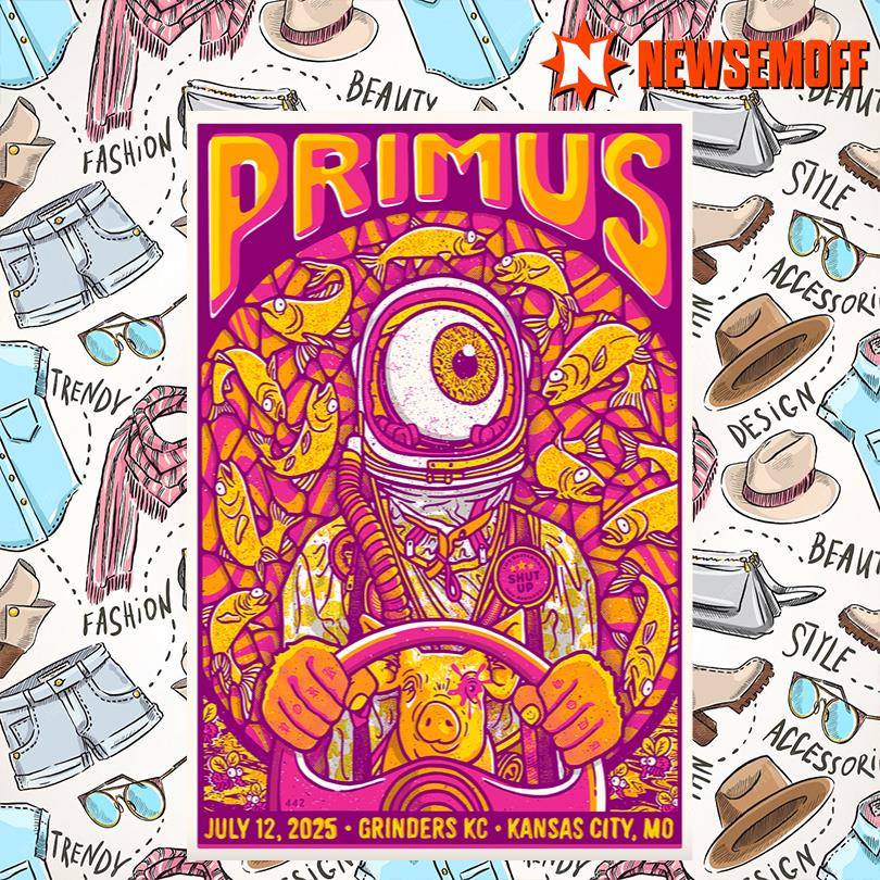 Primus Jul 12 2025 Grinders KC. Kansas City, MO Poster