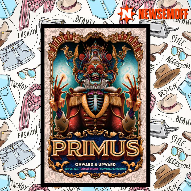 Primus July 28 2025 Saenger Theatre New Orleans LA Poster