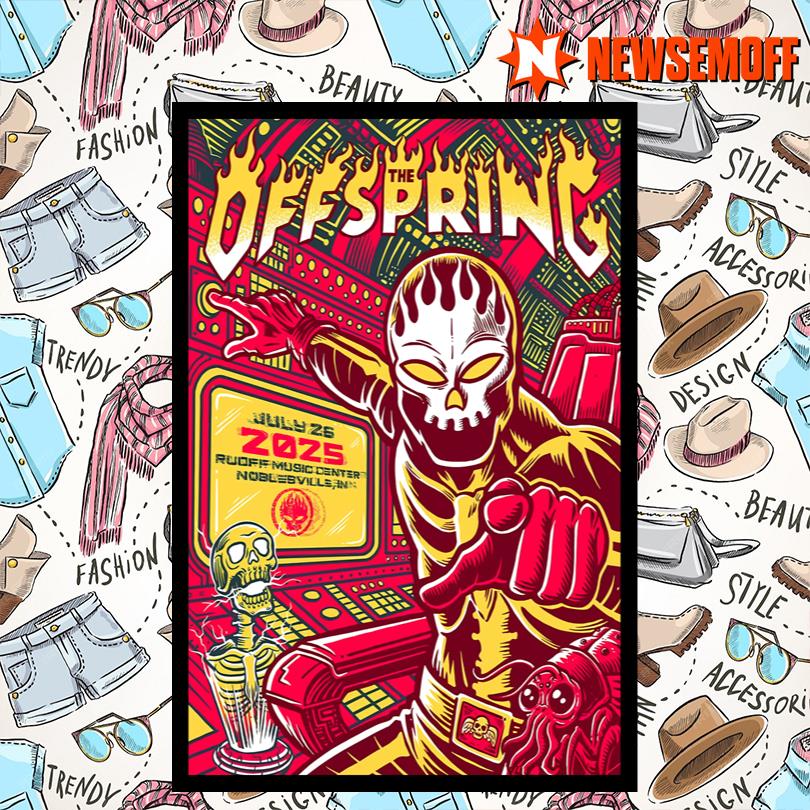 The Offspring July 26 2025 Noblesville, Indiana Concert Poster